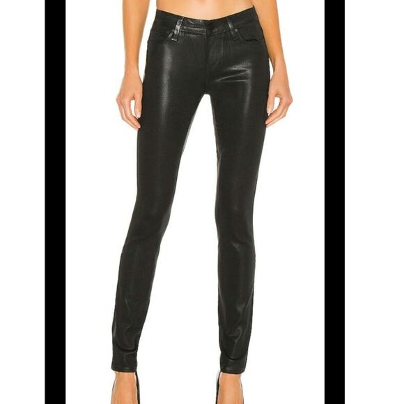 NWT Paige Evereve Verdugo Ultra Skinny in Black Fog Luxe Coating - Picture 1 of 9